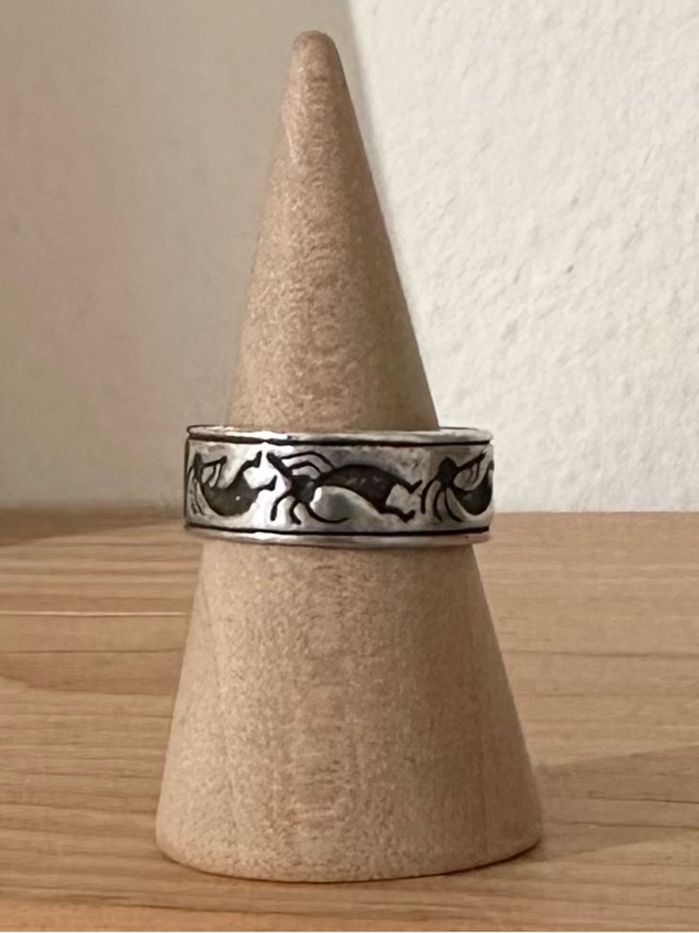 Vintage Peter Stone kokopelli Ring 925 Sterling Silver size 5.5